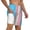White, variant on Men's Transgender Flag Swim Trunks with Compression Liner Bathing Suit Swimwear