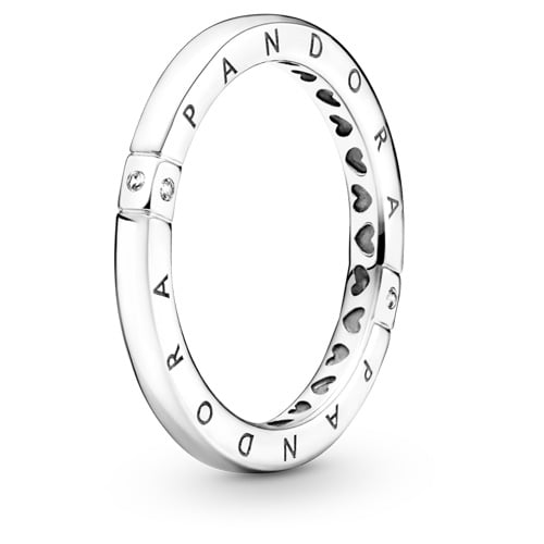 Pandora Logo & Hearts Ring