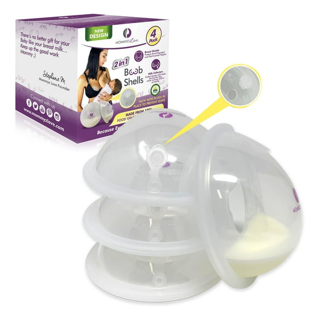 Mamaderas Recogeleche Mommyz Love 4 unidades con tapones