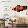 thumbnail image 4 of Elephant Stock Hair Wall Art - Horizontal Multi Panel Canvas - Living Room Wall Decor - Fashion And Beauty Multi Panel - Red And Orange Decor - 29" x 12", 4 of 4