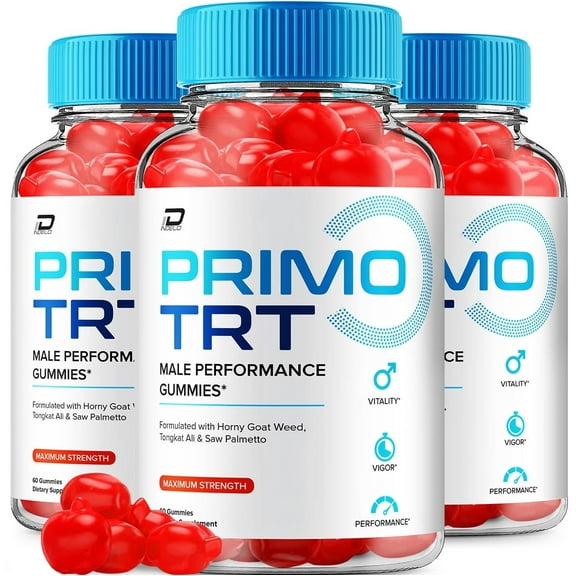 Primo TRT Gummies for Men – PrimoTRT Male Gummy All-Natural Reviews, 3 Pack, 180 Gummies
