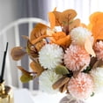 thumbnail image 5 of Artificial Fake Flowers Plants Silk Flower Arrangements Wedding Bouquets Decorations Plastic Floral Table Centerpieces for Home Kitchen Garden Party Décor (Champagne White), 5 of 14