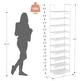 thumbnail image 3 of Estante para zapatos LANTEFUL, 10 niveles de altura, 20 a 25 pares con ganchos, color blanco, 3 of 8
