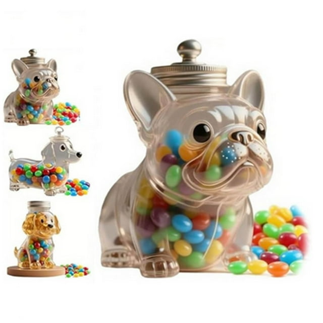 Sentmoon Bocal de Rangement pour Friandises pour Chien et Récipient Hermétique pour Collations, Biscuits et Friandises. Garde les Friandises Fraîches et Sans Odeur Facile à Ouvrir et à Nettoyer, pour Usage Domestique Ou de Voyage.