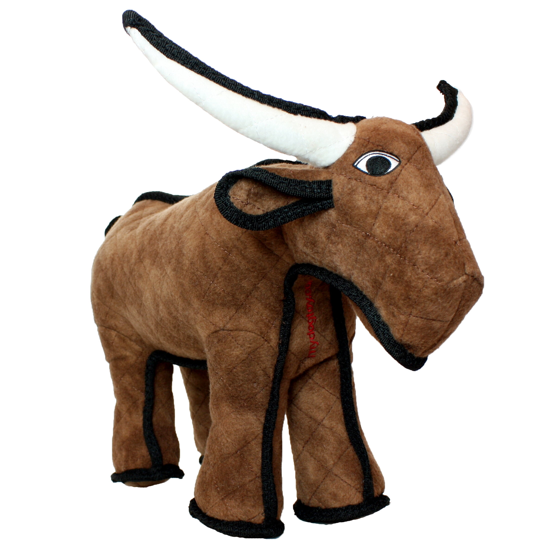 TUFFY Barnyard Bull Durable Plush Squeaky Dog Toy, 2-Pack