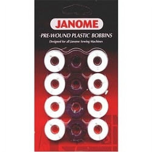 Prewound Bobbins Black/White, 12pk, Janome #PREWBW72