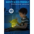thumbnail image 2 of BaleineB - Luz nocturna para niños, lámpara de ilusión 3D, luz LED para guardería, control remoto, 16 colores cambiantes regulables, regalo de Navidad para niños y niñas, decoración para sala de estar, 2 of 3