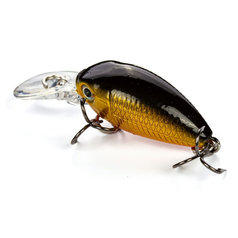 Ozark Trail Mini Crankbait Fishing Lure 1/11 Ounce Gold Black