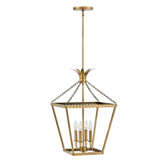 4 Light Medium Pendant-Heritage Brass Finish Bailey Street Home 81-Bel-4543909