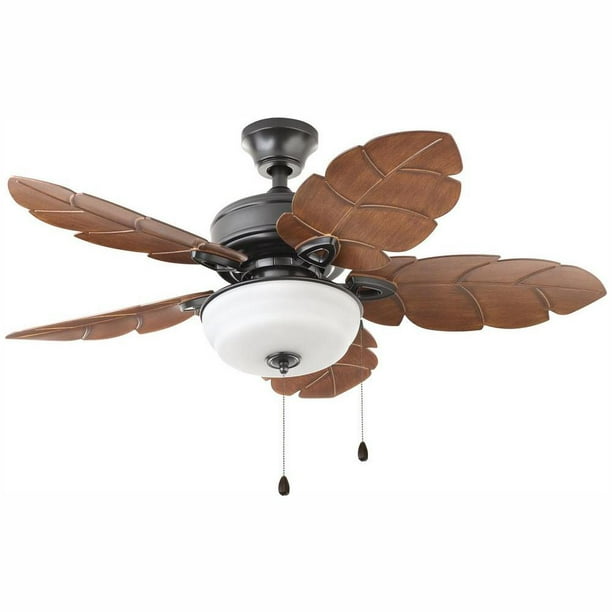 Home Decorators Palm Cove 44 In Led Indoor Outdoor Natural Iron Ceiling Fan With Light Kit New Open Box Com - Home Decorators Collection 60 Inch Ceiling Fan Iron Crest Led