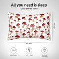 thumbnail image 5 of Xecao Red Mushroom Pattern Satin Pillowcases for Hair and Skin, Luxurious and Silky Pillow Cases with Envelope Closure, 20x30 Inches, 5 of 7