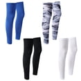 thumbnail image 3 of UPF 50+ Cooling Ice Silk Leg Sleeves, Anti-Slip UV Protection Full Length Leg Covers, Breathable Moisture Wicking Compression Leg Gaiters for Cycling Driving Fishing Outdoor Sports, 3 of 6