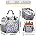 thumbnail image 5 of Butterfly and Green Purple Pattern Insulated Leakproof Lunch Box for Women, Large Lunch Bag for Tween Teen Adult, Loncheras Para Mujer for Work Beach Travel Picnic Camping, 5 of 6