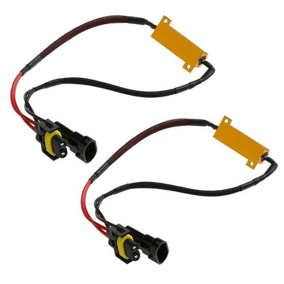 Huhudde Anti-Flicker Load Resistor Relay Harness H8 H11 50W Headlight Harness Decoder 2x