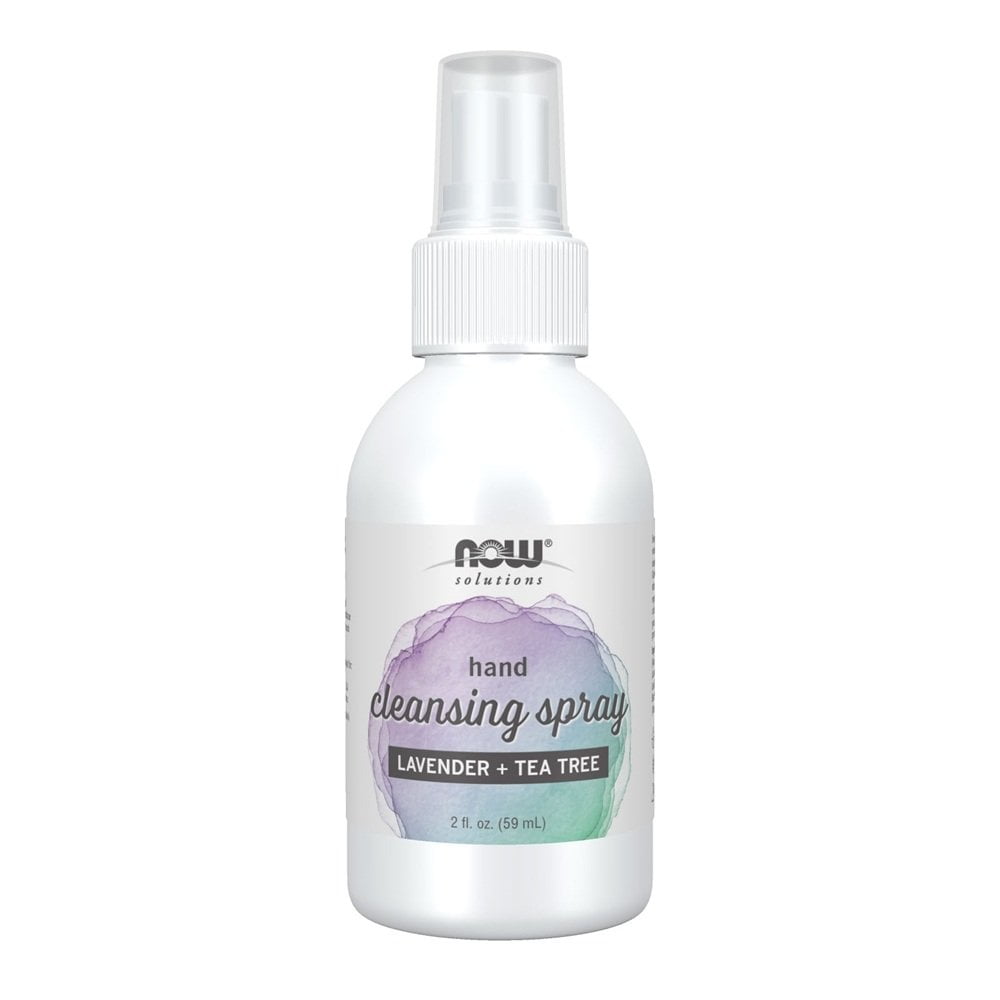NOW Foods - NOW Solutions Hand Cleansing Spray Lavender + Tea Tree - 2 fl. oz