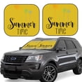 thumbnail image 6 of Kdxio Summer Time Print 2-Piece Sun Shade Front Windshield - Foldable Car Front Window Sunshades For Most Sedans Suv Truck, 6 of 6