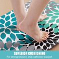 thumbnail image 4 of Kitchen Mats for Floor [2 PCS] Anti-Fatigue Comfort Kitchen Rugs, Boho Flower Cushioned Waterproof Kitchen Decor Mat Thick, Standing Floor Mats for Home/Office, 18''''x30''''+18''''x48''''(Teal), 4 of 5