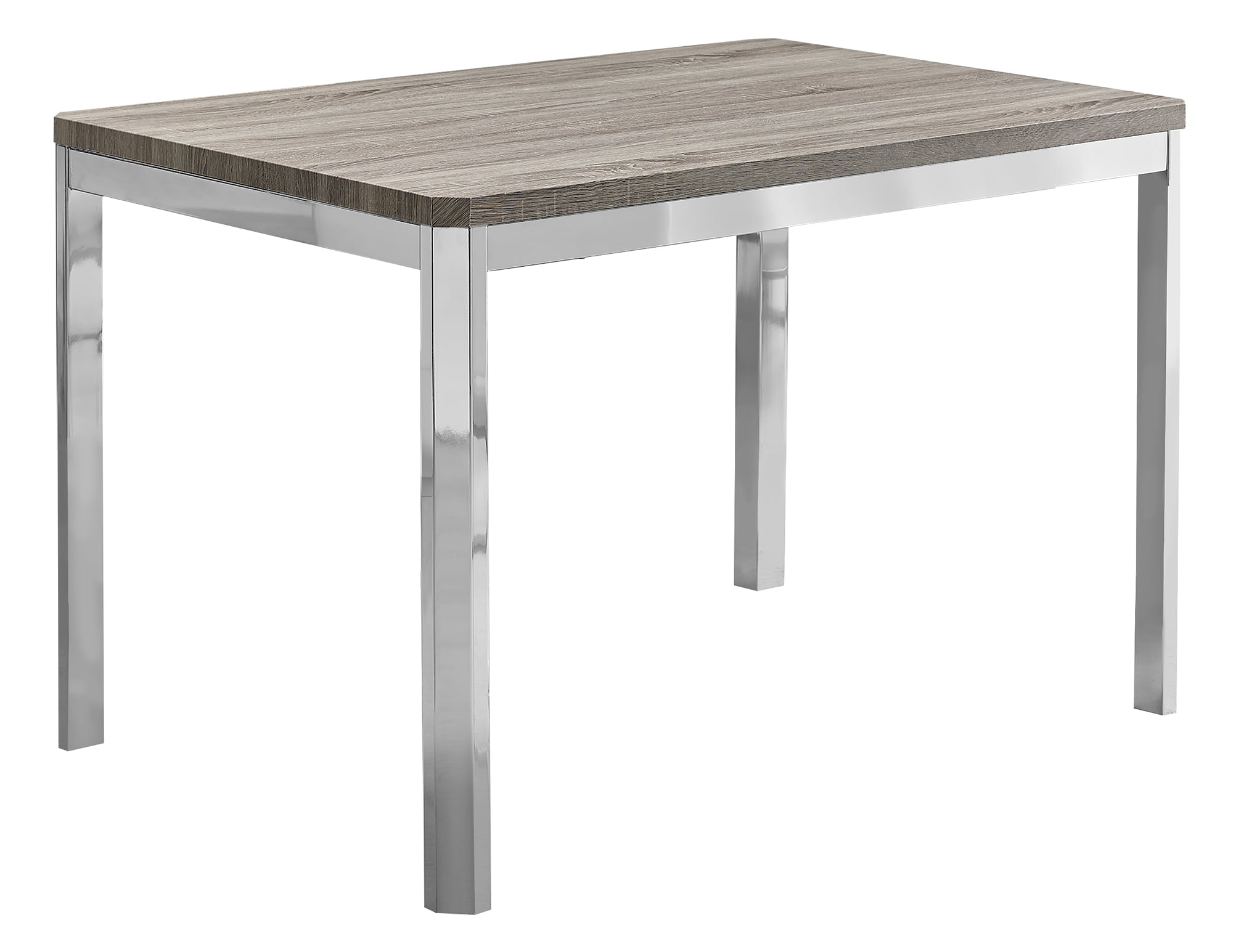 Monarch Dining Table in Dark Taupe and Chrome 
