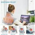 thumbnail image 2 of Twister.CK Electric Weighted Neck Heating Pad for Shoulders, 22"x19" Fast Heating Pad for Pain Relief and Deep Pressure Therapy for Neck Pain and Cramps, Gray, 2 of 8