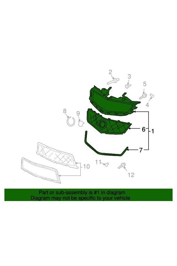 GM 25891998 Grille Asm-Rad Upr