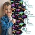 thumbnail image 3 of Blackout Kids Curtains,Black Colorful Dinosaurs Pattern Childrens Insulated Curtains Set Of 2,Bedroom Essentials,Toddler Room Decor 42"x84", 3 of 5