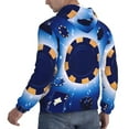 thumbnail image 3 of KLL Blue Casino Print Mens Hoodie Long Sleeve Casual Pullover Hooded Sweatshirt Fashion Drawstring Hoodies with Pocket-X-Large, 3 of 6