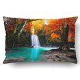 thumbnail image 1 of BOSDECO Deep Forest Waterfall Pillowcase Pillow Cushion Cover 20x30 inch, 1 of 1