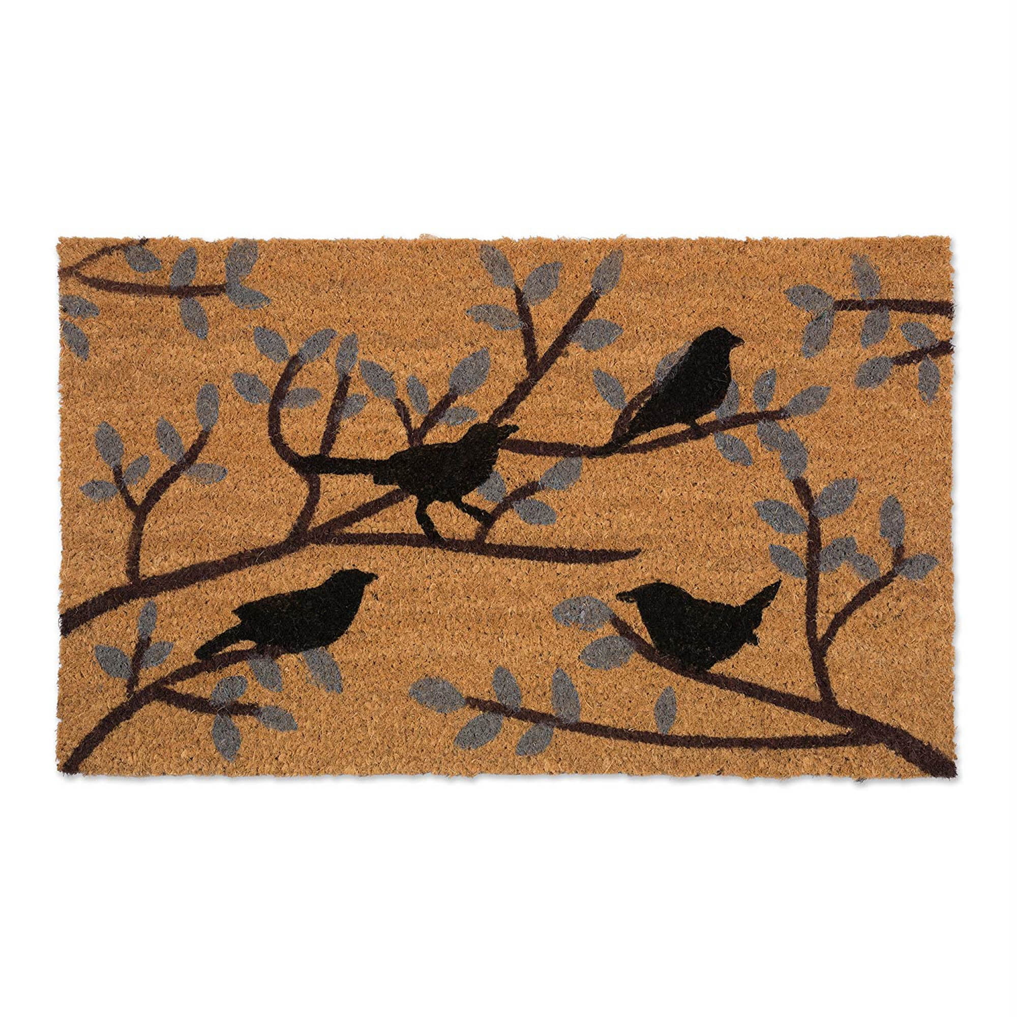 J&M Birds Vinyl Back Coir Doormat 18x30