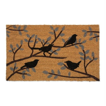 J&M Birds Vinyl Back Coir Doormat 18x30