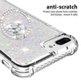 thumbnail image 3 of Funda para iPhone 8 Plus/iPhone 7 Plus con Brillo Líquido Flotante, Purpurina, Parachoques y Anillo Giratorio Soporte, 3 of 5