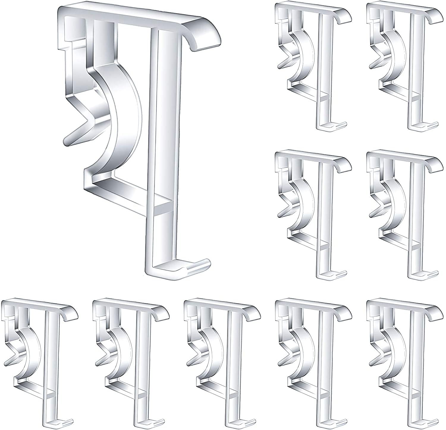 2 Inch Valance Clips for Blinds Clear Plastic Valance Retainer Clips