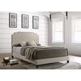 thumbnail image 4 of Pemberley Row Fabric Beige Eastern King Bed Rectangular Nailhead Trim 80" x 86.25" Assembled, 4 of 6