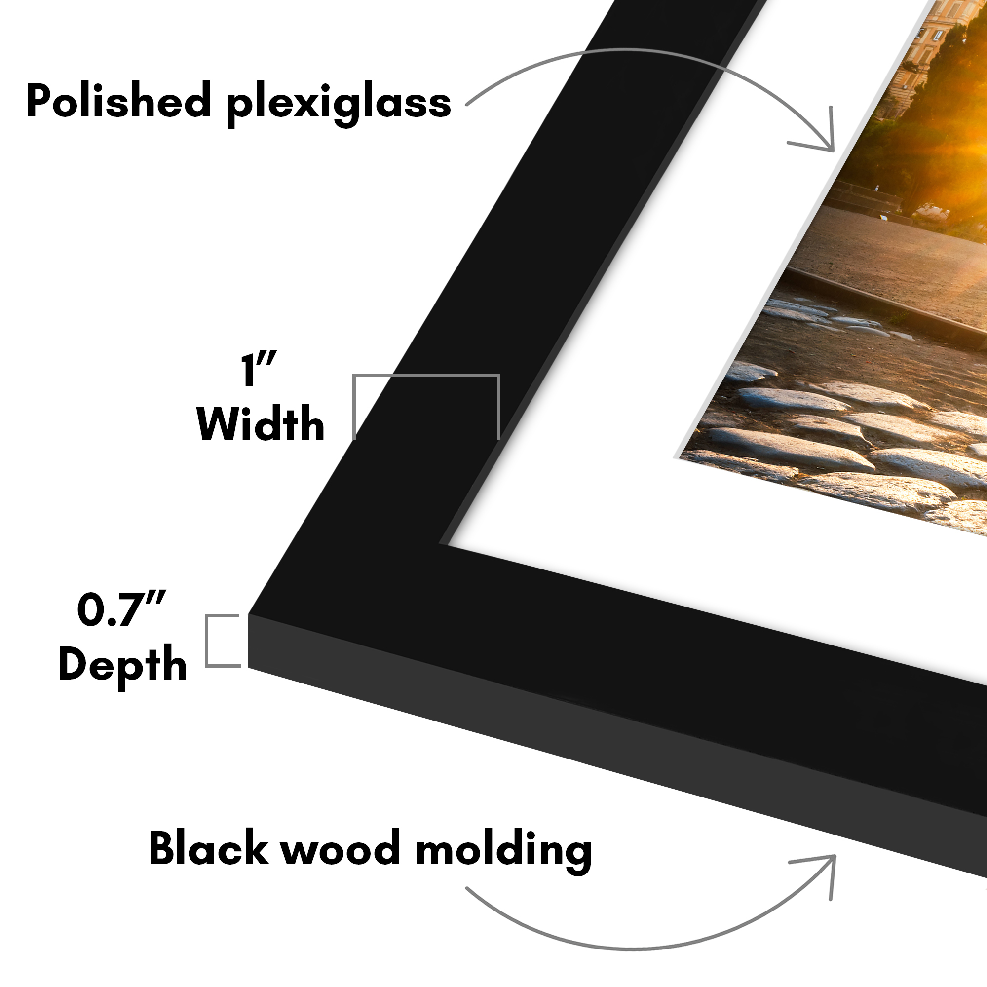 Americanflat Picture Frame Gallery Set Shatter-Resistant Glass 9 Pack Multi Size for 8x10, 11x14, 16x20, 18x24 - Black