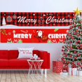 thumbnail image 2 of Rongfmy Joyeux Noël Bannière avec Motif Santa Claus Snowman Noël Tree pour Carreaux Rouges, 2 of 8