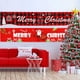 thumbnail image 2 of Letrero de pancarta de Feliz Navidad con patrón de árbol de Navidad de muñeco de nieve de Papá Noel para Cuadros rojos, 2 of 8
