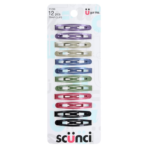 Scunci Hair Barrette, 12 Ct (2 pack)