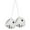 White, variant on AIYUQ.U Plush Car Dice - Vibrant Rear View Mirror Charms and Decor