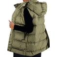 thumbnail image 3 of Arvbitana Women’s Padded Vest Sleeveless Zip Up Hooded Puffer Gilet Fall Winter Open Front Down Hoodies Warm Quilted Coat Outwear Tops, 3 of 4