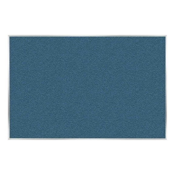 Ghent Vinyl Bulletin Board - Satin Aluminum Frame - 4ft H x 7ft  4"W - Ocean
