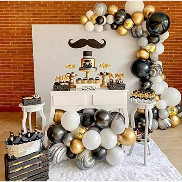 Black Gold Balloon Garland Kit White Marble Balloons Arch Birthday Party Graduation Wedding Decoration Com - Graduation Party Balloon Decoration Ideas Black Gold Balloon Garland Kit White Marble Balloons Arch Birthday Party Graduation Wedding Decoration Com - Graduation Party Balloon Decoration Ideas