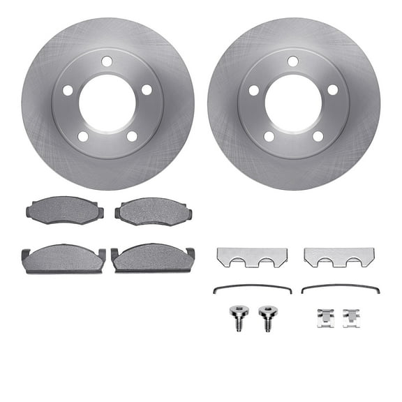 Dynamic Friction Company Front Brake Rotors with 5000 Advanced Brake Pads includes Hardware 6512-42068