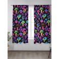 thumbnail image 2 of Abstract Art Sheer Curtains 2 Panels Set Purple Green Gradient Decoration Lihgt Filtering Rod Pocket Voile Drape, Semi Sheer Window Curtains for Bedroom Living Room, 52"x72", 2 of 5