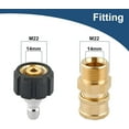 thumbnail image 3 of Pressure Washer Quick Connect Fittings, M22 14mm to 1/4 Inch Quick Connect Pressure Washer Adapter Set, 4 Pieces, 3 of 8