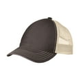 thumbnail image 1 of Mens Super Soft Mesh Cotton/Polyester Back Cap Chocolate Brown/ Stone OSFA, 1 of 4