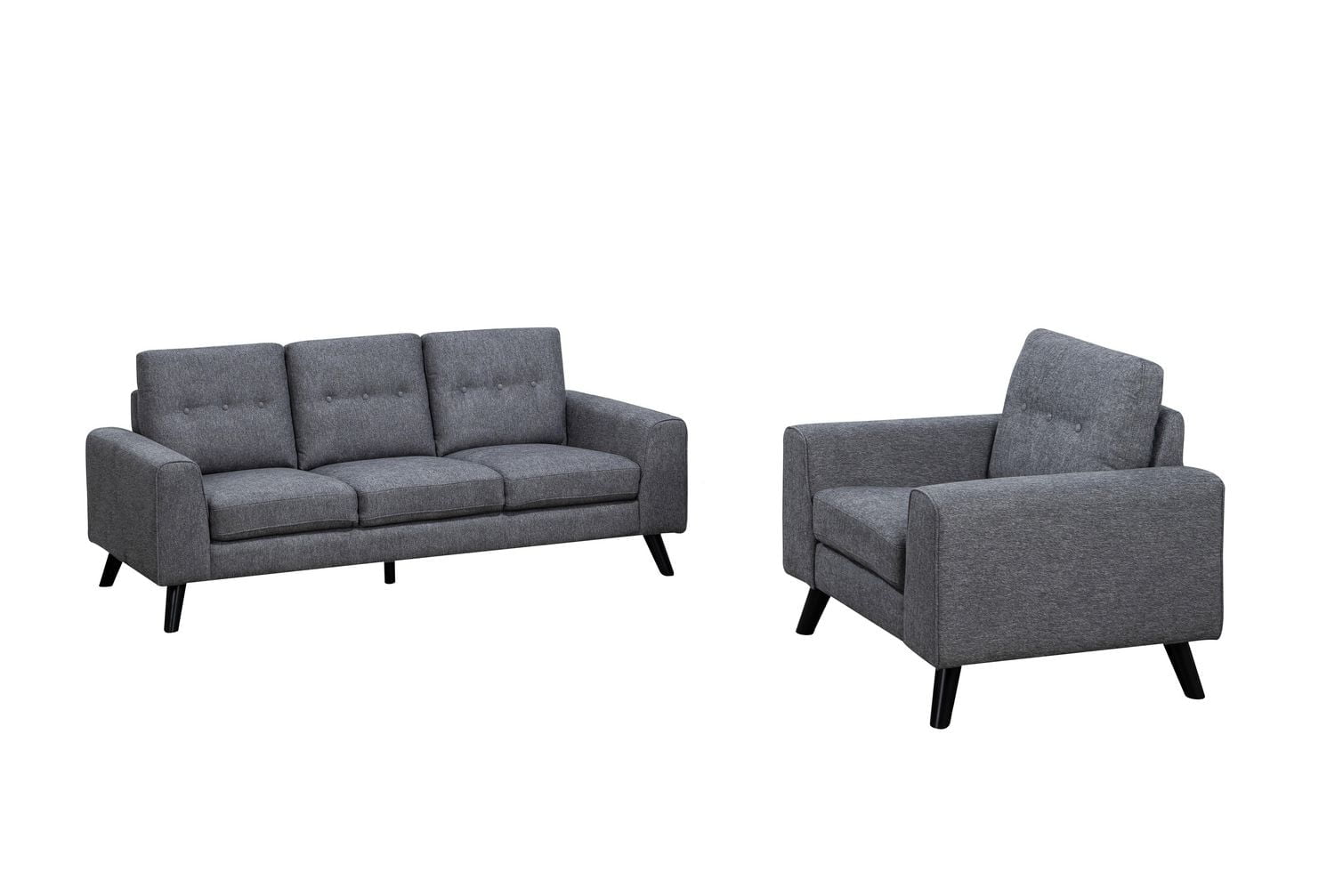 Topline Home Furnishings 2-piece Chenille Sofa & Chair Set