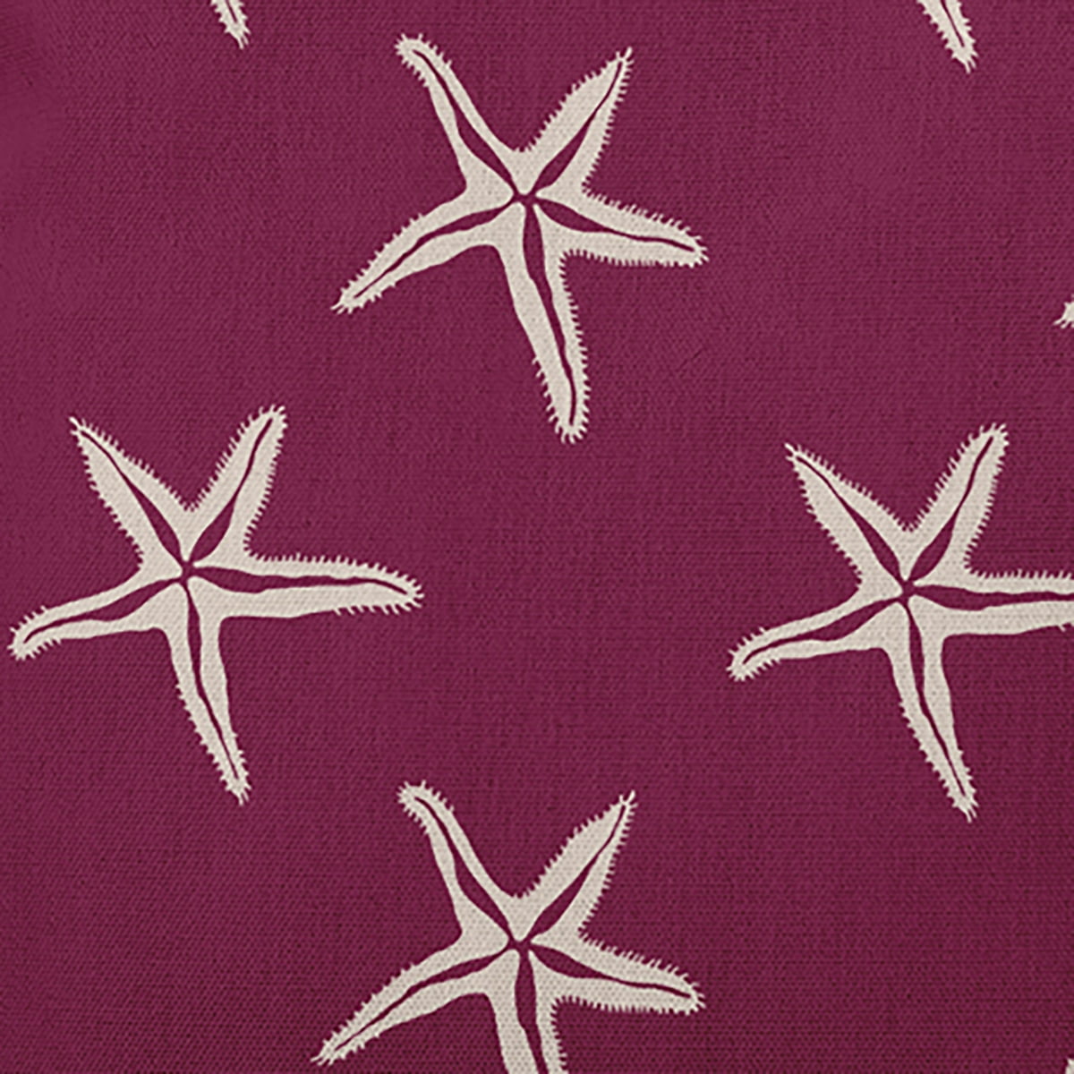 Simply Daisy 16-inch Square Starfish Polyester Indoor Pillow, Maroon Red Qty 1