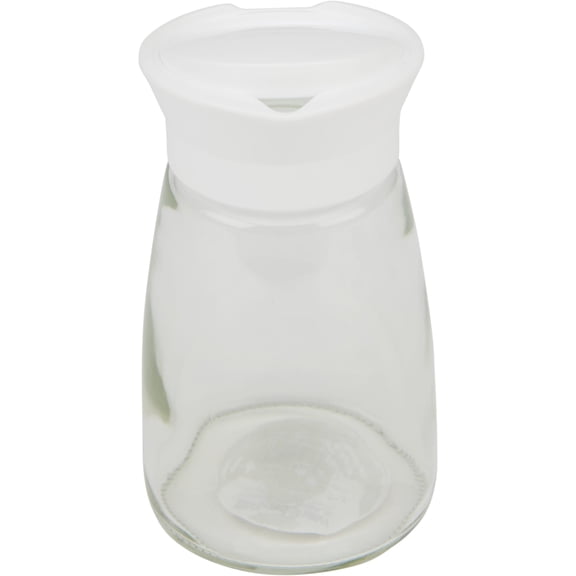 GoodCook 12 oz. Glass Sugar Dispenser with Spouted Lid, Clear/White