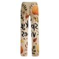 thumbnail image 6 of Zorvxlyn Halloween Pajama Pants Womens Ghost Jack-O Bat Print Women's Pj Bottoms Drawstring Elastic Waist Women's Lounge Pants, 6 of 6