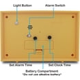 thumbnail image 2 of Analog Alarm Clock, 6 inch Silent Non Ticking Small Clock with Night Light, Battery Operated Simply Design for Bedroom, Bedside, Living Room, Room Decor, Desk, Table (Yellow), 2 of 9