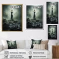 thumbnail image 4 of Designart "The Resilient Lighthouse Amidst Tempestuous Waves I" Factories Floater Framed Canvas Art Print, 4 of 5